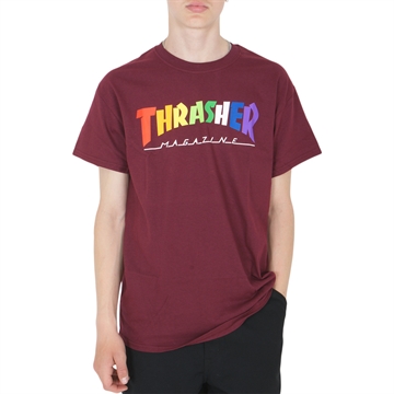 Thrasher T-shirt Rainbow Mag s/s Maroon